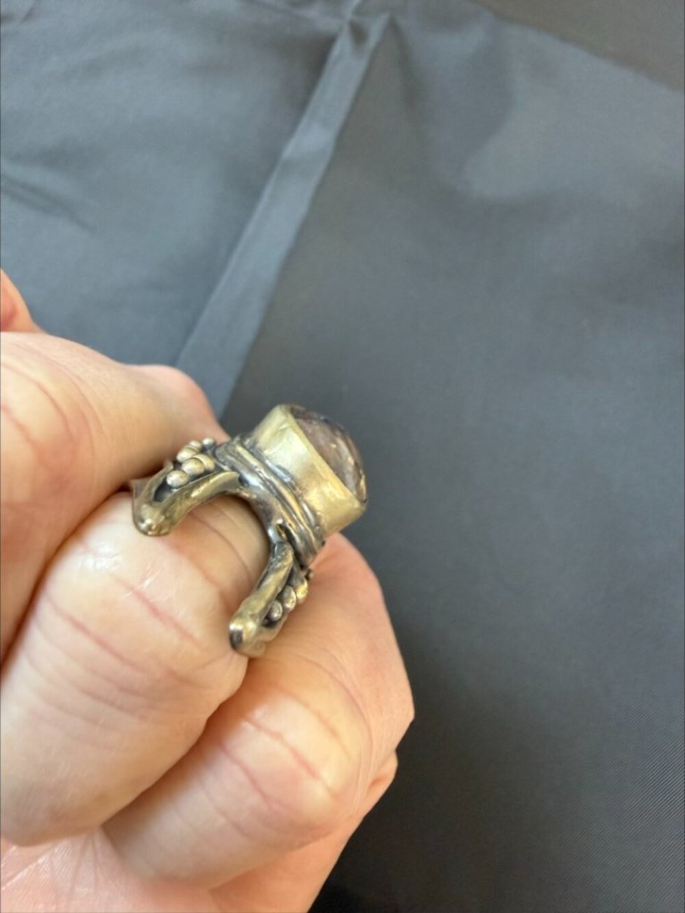 Acid Queen OOAK WarMaster Ring Ruby Sterling Silver Size 5.75 - Picture 12 of 15